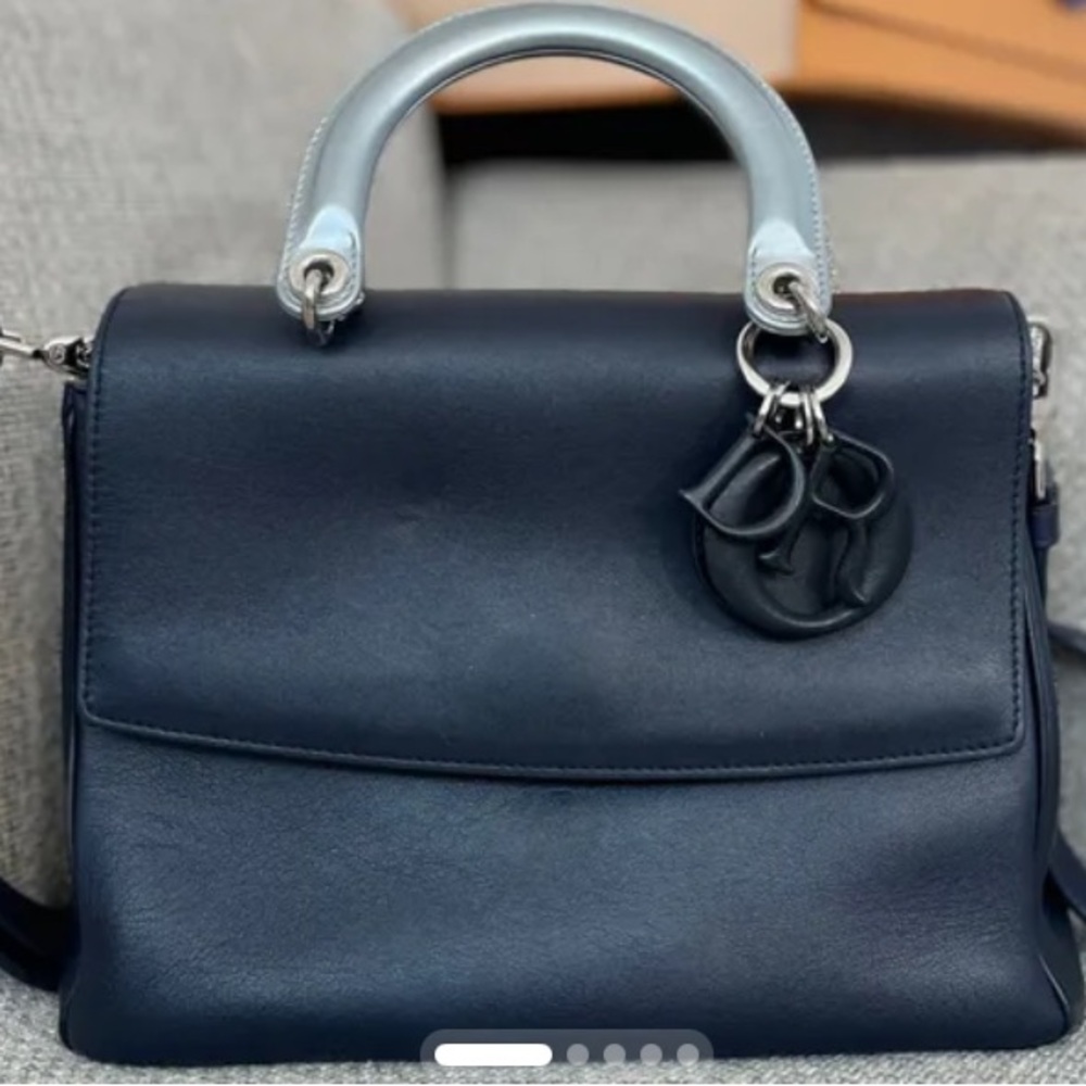 Elegant Dior Dark Blue/ Silver Designer Handbag